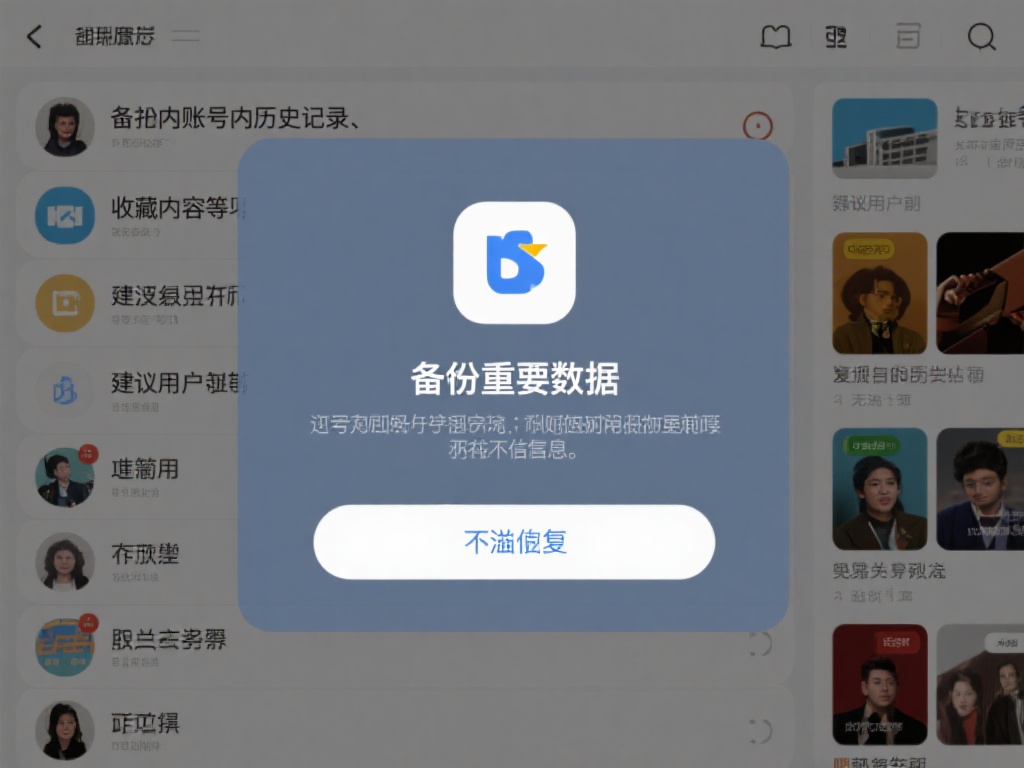 备份重要数据：注销后，账号内的历史记录、收藏内容等